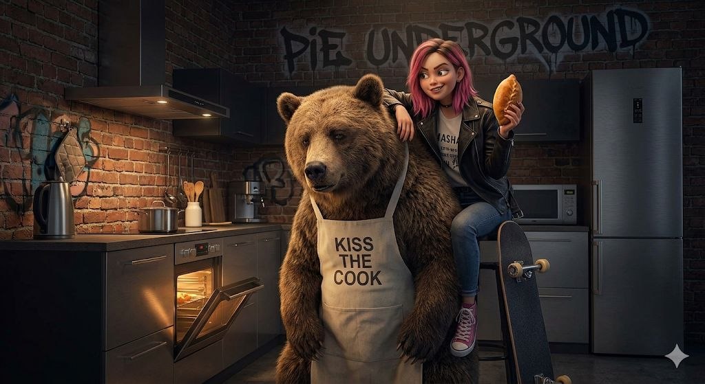 Masha and Bear in the Kitchen